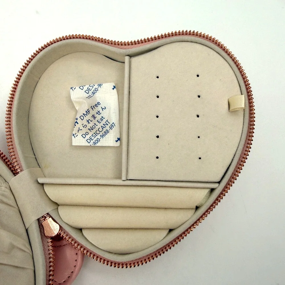 Tiny Blessings Pink Heart Jewelry Box Girls Mirror Quilted Rose NEW Imperfect